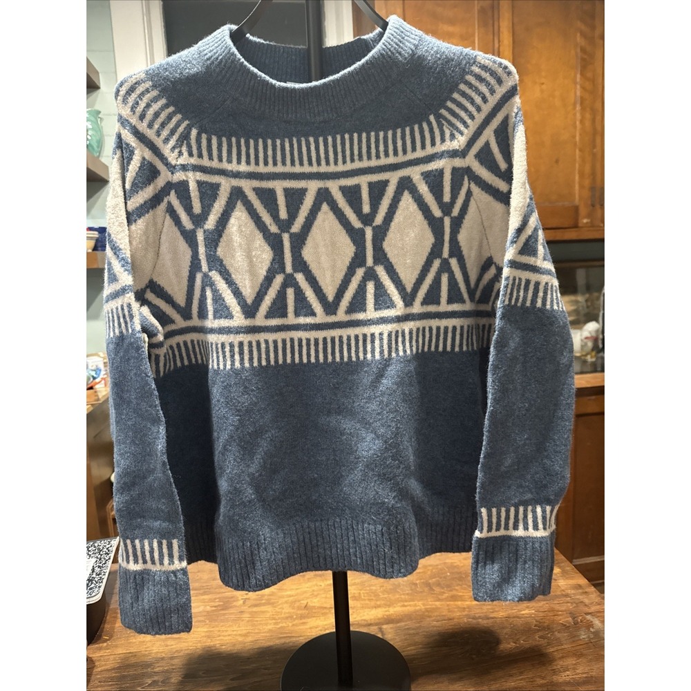 For The Republic Womens Multicolor Fair Isle Turtleneck Pullover Sweater Size S